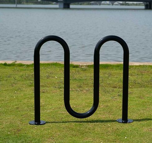 Wave Bike Rack, Steel Powder Coating, Black,Commercial, Outdoor, Sidewalks, 2-3/8"Pipe in Saudi Arabia