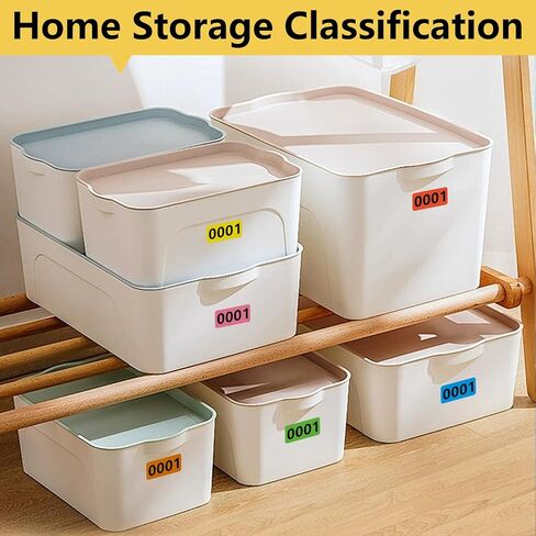 6 Rolls Numbered Stickers 1-999, Waterproof Multi-Color Number Labels for Warehouse Storage, Office Organization & Event Management - Consecutive Number Stickers in Saudi Arabia