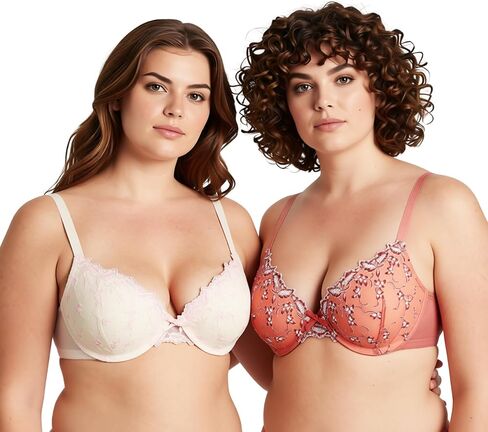 منحنى Muse Women's Plus Size أضف 1 كوبًا دفعًا لأعلى من الحمالات التطريز الداخلي للدانتيل in Saudi Arabia