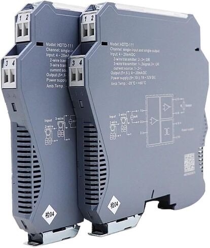 1pcs 2 in 2 Out 0-10V Converter Intelligent Distribution 4 20mA Analog Signal Isolator 18-32VDC Power(4-20mA in 0-10V Out) in Saudi Arabia
