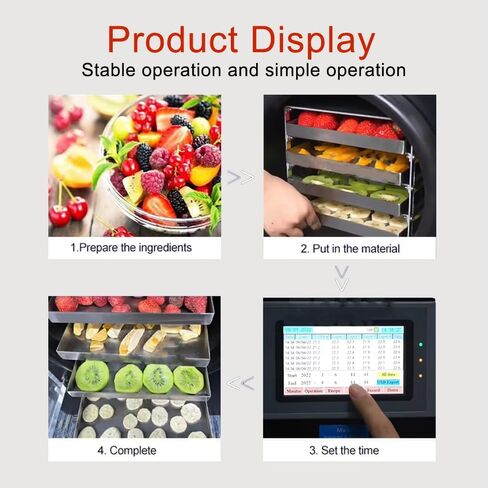 Commercial Wifi Freeze Dryer with Touch Screen, 24/7 Food Storage Machine for Fruits, Meats, Candies & Vegetables - Perfect for Long-Term Preservation in Saudi Arabia