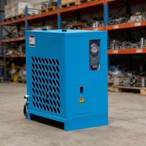 مجفف هواء صناعي مبرد للخدمة الشاقة - 105 قدم مكعب في الدقيقة، 0.885 كيلو واط، 220 فولت للضواغط اللولبية الدوارة بقدرة 30 حصان - نظام التبريد R134a - يزيل الرطوبة والزيت والغبار لورش العمل والمصانع وماكينات CNC in Kuwait