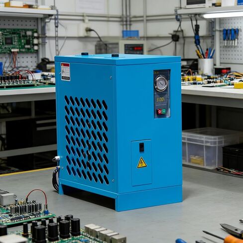 مجفف هواء صناعي مبرد للخدمة الشاقة - 105 قدم مكعب في الدقيقة، 0.885 كيلو واط، 220 فولت للضواغط اللولبية الدوارة بقدرة 30 حصان - نظام التبريد R134a - يزيل الرطوبة والزيت والغبار لورش العمل والمصانع وماكينات CNC in Kuwait