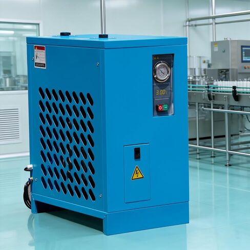 مجفف هواء صناعي مبرد للخدمة الشاقة - 105 قدم مكعب في الدقيقة، 0.885 كيلو واط، 220 فولت للضواغط اللولبية الدوارة بقدرة 30 حصان - نظام التبريد R134a - يزيل الرطوبة والزيت والغبار لورش العمل والمصانع وماكينات CNC in Kuwait