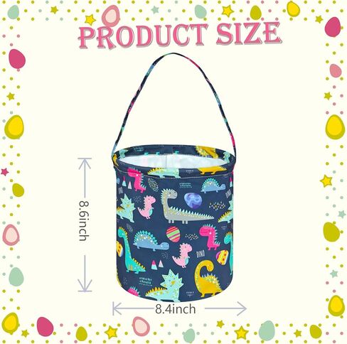 عيد الفصح سلة Easter Bunny Gift Basket Toy Storage Bucket Lightweight مع مقبض. (غنومات بيض) in Kuwait