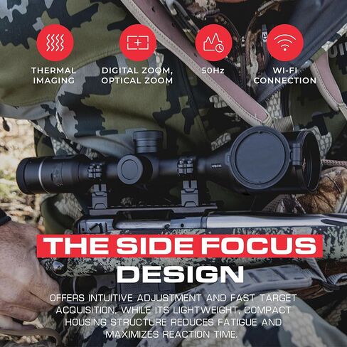 PARD USA Pantera eX 640 Thermal Imaging Scope 12μm 640x512 Resolution ≤14mK NETD, 50Hz Refresh Rate, 50mm Lens, 2560×2560 OLED Screen, 3.7X Optical & 8X Digital Zoom with 1094 Yards Detection Range in Kuwait