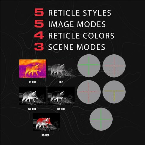 PARD USA Pantera eX 640 Thermal Imaging Scope 12μm 640x512 Resolution ≤14mK NETD, 50Hz Refresh Rate, 50mm Lens, 2560×2560 OLED Screen, 3.7X Optical & 8X Digital Zoom with 1094 Yards Detection Range in Kuwait