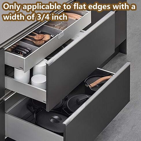 10 Pcs 16.5" Cabinet Door Protector Edge Guard-3/4 Thick Slip-On Drawer Door Protector in Clear-Shelf Edge Protectors for Kitchen Cabinets to Prevent Wear,Chipping and Discolouration in Kuwait