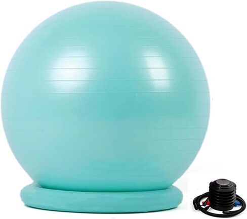 كرسي كرة اليوجا، كرة اليوجا، كرة التمرين، كرسي مكتب اليوجا للبالغين، مقعد كرة للتمارين الرياضية، البيلاتيس، الولادة والعلاج الطبيعي، كرسي مكتب مريح (أخضر، قطر 65 سم (25 5/8 بوصة)) in Kuwait
