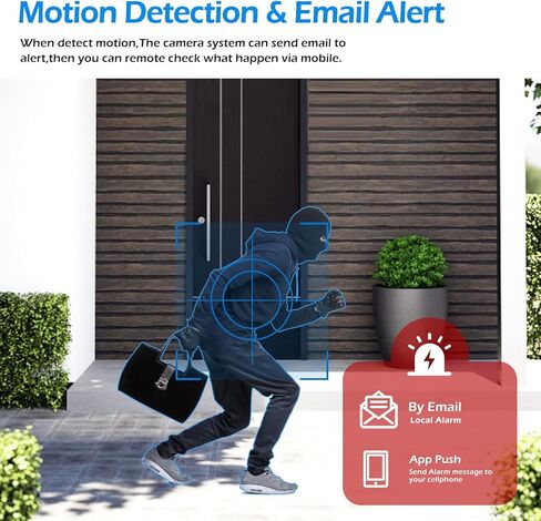 5MP 1616P POE IP Security Surveillance 3.6mm HD Lens Bullet Camera with Mic/Audio, 3pcs Smart Dual Light AI Color Night Vision, IP67 Waterproof, Compatible NVR/RSTP in Kuwait