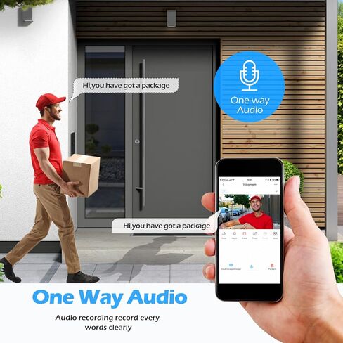 5MP 1616P POE IP Security Surveillance 3.6mm HD Lens Bullet Camera with Mic/Audio, 3pcs Smart Dual Light AI Color Night Vision, IP67 Waterproof, Compatible NVR/RSTP in Kuwait