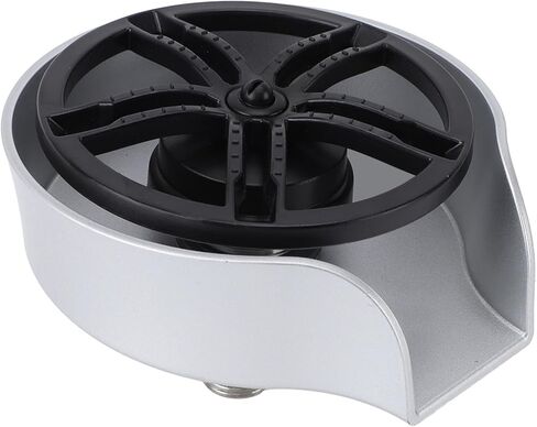 Glass Rinser for Kitchen Sink, Automatic Rotating Spout Sink Glass Washer with G1/2 Thread, Stainless Steel Kitchen Cup Washer with ABS Basin for Home Kitchens, Bar, Cafe in Kuwait