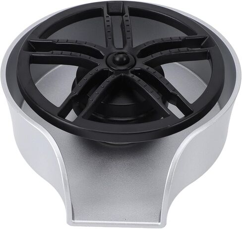 Glass Rinser for Kitchen Sink, Automatic Rotating Spout Sink Glass Washer with G1/2 Thread, Stainless Steel Kitchen Cup Washer with ABS Basin for Home Kitchens, Bar, Cafe in Kuwait