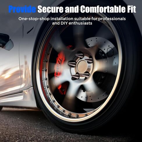 24pc M14x2 صواميل العروة المسننة 4.4 "مقعد مخروط الرصاص الأسود مع مفتاح المقبس | FIT F-150/Silverado 1500/RAM 1500/Land Cruiser (60 ° Conical) in Kuwait
