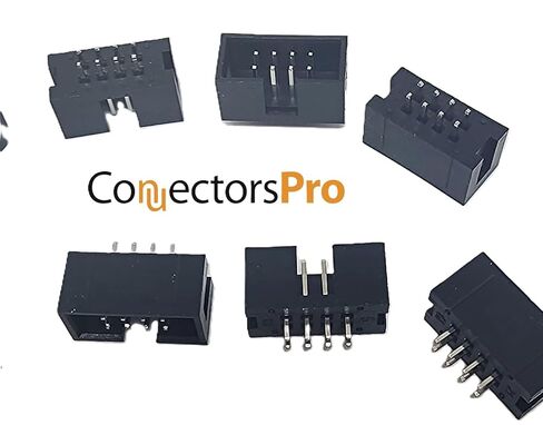 25-Pack 8P DC3 2.54mm 0.1" Pitch 8 Pins Male Box Headers 2x4 Dual Rows 8 Pins Male Straight Pin PCB DIP, Double-Row 8-Pin 2.54 mm Connector IDC in Saudi Arabia