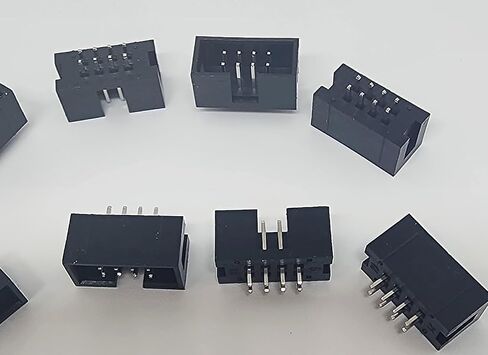 25-Pack 8P DC3 2.54mm 0.1" Pitch 8 Pins Male Box Headers 2x4 Dual Rows 8 Pins Male Straight Pin PCB DIP, Double-Row 8-Pin 2.54 mm Connector IDC in Saudi Arabia