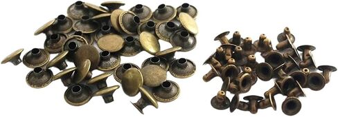 100 مجموعات 10 مللي متر غطاء معدني واحد المسامير ترصيع برشام مستدير DIY بها بنفسك الجلود الحرفية حزام حقيبة الملابس القبعات الأحذية ديكور ، الذهب in Kuwait