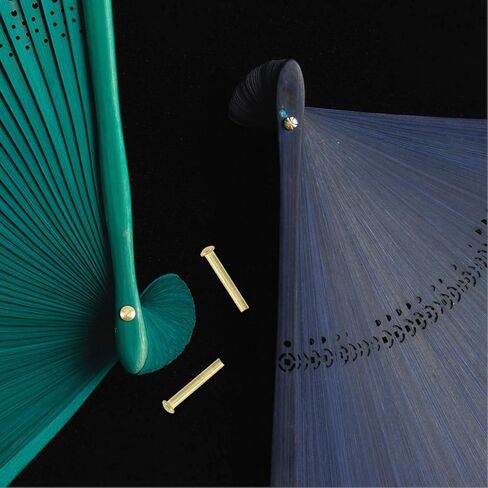 10 Sets Folding Fan Shaft Rivets and Nuts Repair Kit - 21mm/1" Axle Replacement DIY Fasteners for Bamboo Folding/Paper/Handheld/Dancing Fans, 3mm Diameter in Kuwait