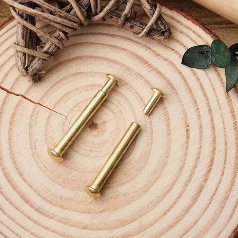 10 Sets Folding Fan Shaft Rivets and Nuts Repair Kit - 21mm/1" Axle Replacement DIY Fasteners for Bamboo Folding/Paper/Handheld/Dancing Fans, 3mm Diameter in Kuwait