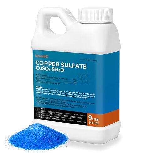 9 رطل من بلورات كبريتات النحاس الدقيقة، مسحوق حبيبي نقي بنسبة 99% (4.1 كجم) خالٍ من EPA in Kuwait