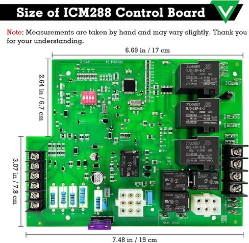 Replacement ICM288 Furnace Control Board, Furnace Control Circuit Ignition Board Module, for Rheem 62-24084-82 Circuit Ignition Board Module in Kuwait