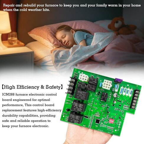 Replacement ICM288 Furnace Control Board, Furnace Control Circuit Ignition Board Module, for Rheem 62-24084-82 Circuit Ignition Board Module in Kuwait