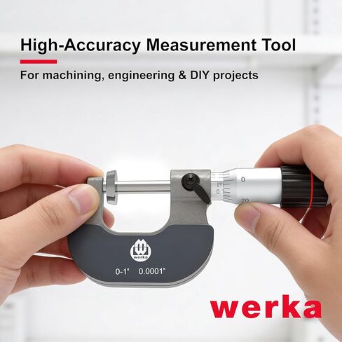 ميكرومتر خارجي احترافي، نطاق 0-1 بوصة، تخرج 0.0001 بوصة، أداة قياس دقيقة in Kuwait