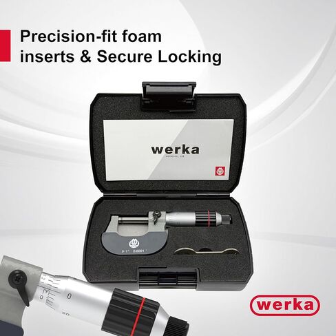 ميكرومتر خارجي احترافي، نطاق 0-1 بوصة، تخرج 0.0001 بوصة، أداة قياس دقيقة in Kuwait