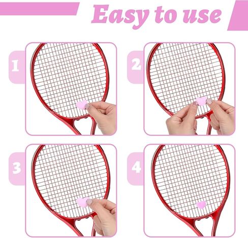 10 Pcs Tennis Vibration Dampener Tennis Racket Shock Absorbers Heart Flower Shaped Silicone Dampener Tool Colorful Cute Racquet String Tennises Supplies in Saudi Arabia