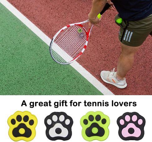 4 Pcs Tennis Racket Dampener, Cute Cats Paw Shape Silicone Tennis Shock Absorber for Tennis Racket String Dampening in Saudi Arabia
