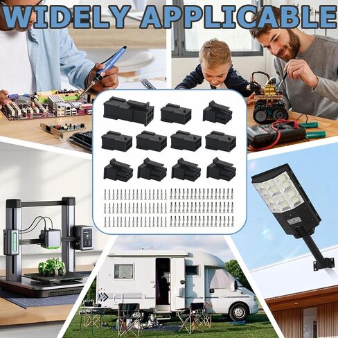 6 مجموعة كاملة - (6 دوائر) لسلك 14-20 AWG، موصلات ذكر/أنثى ذات 6 دبابيس مع أطراف قفل، متوافقة مع مجموعة موصلات موليكس mlx in Kuwait