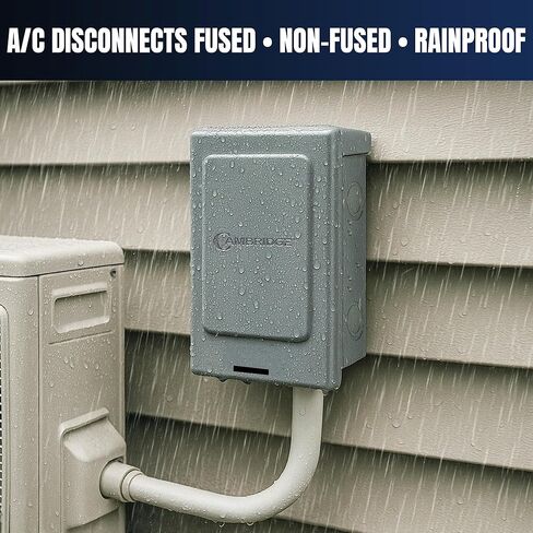 Cambridge Fused A/C Disconnect 60 AMP Pullout Switch – 240V AC, Max 10 HP, NEMA 3R Rainproof in Saudi Arabia