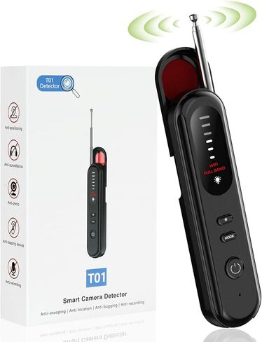 Hidden Camera Detector for Travel, RF Bug Detector & Camera Scanner Detectors for Bugged Cameras, GPS Trackers– Hotel/Public Restroom/Car, Bug Detectors and Spy Cameras Finder for Women and Men, Black in Kuwait