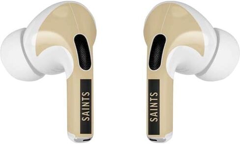 غلاف صوتي من Skinit متوافق مع AirPods Pro الجيل الثاني - تصميم سلسلة الأداء NFL New Orleans Saints Gold المرخص رسميًا in Saudi Arabia