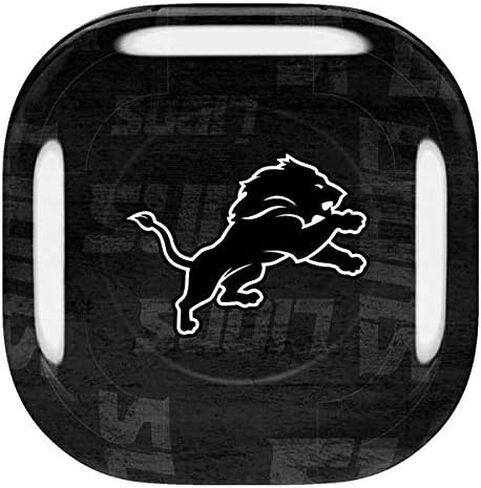 Skinit Decal Audio Skin Compatible with Samsung Galaxy Buds Pro - Officially Licensed NFL Detroit Lions Black & White Design in Saudi Arabia