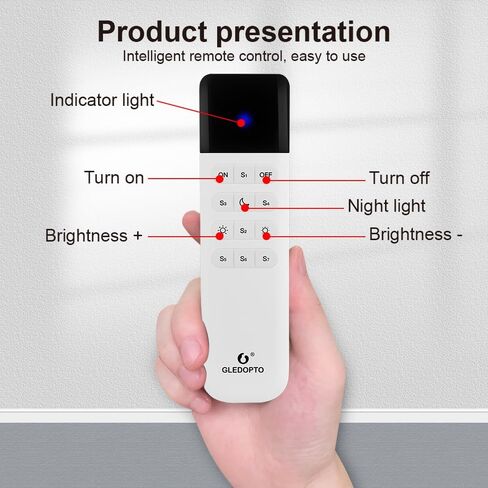 GLEDOPTO ESP Now WLED Remote Control WLED LED Strip Light Controller 7 Group Preset Scene Brightness Changeable 50 Meters Wireless Control in Saudi Arabia