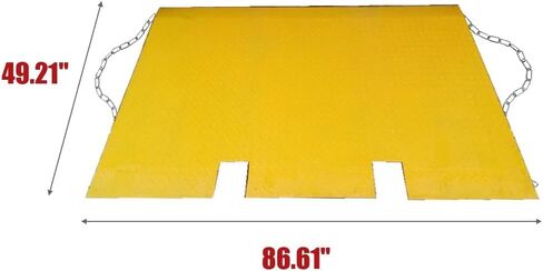 49'' x 86'' Shipping Container Loading Ramps 16,000lbs Loading Capacity Heavy Duty Cargo Container Ramp w/Two Chains in Saudi Arabia