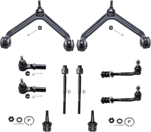 Detroit Axle - Front End 10pc Suspension Kit for 04-09 Dodge Durango Chrysler Aspen 2004 2005 2006 2007 2008 2009, 2 Upper Control Arms w/Ball Joints 2 Lower Ball Joints 2 Sway Bars, 4 Tie Rods in Saudi Arabia