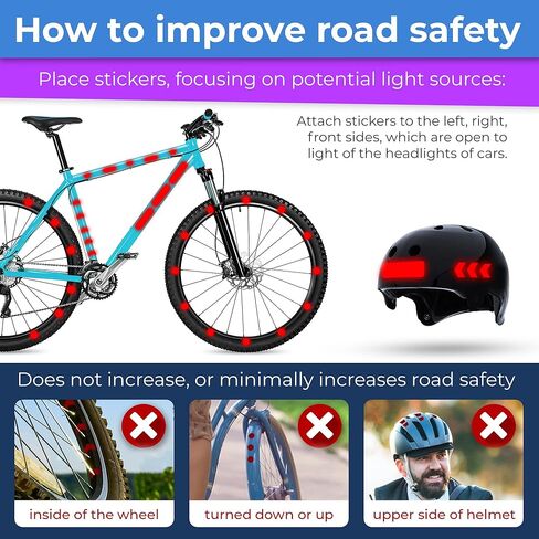 LOOM Reflective Stickers for Bikes Rims | 18pc Brilliant-flurYelGreen | Reflective Tape for Motorcycle Helmet Decals and Bike Reflectors | Hi Vis Bicycle reflectors, Mailbox Stickers in Kuwait