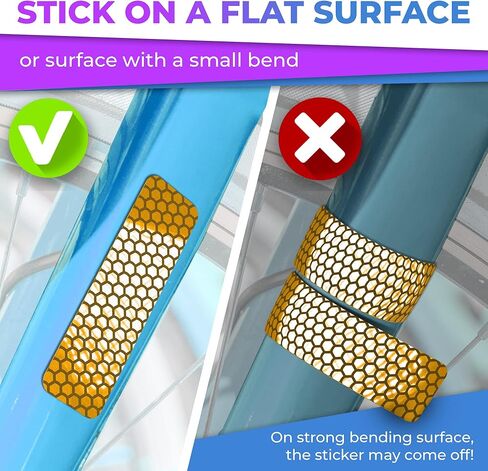 LOOM Reflective Stickers for Bikes Rims | 18pc Brilliant-flurYelGreen | Reflective Tape for Motorcycle Helmet Decals and Bike Reflectors | Hi Vis Bicycle reflectors, Mailbox Stickers in Kuwait