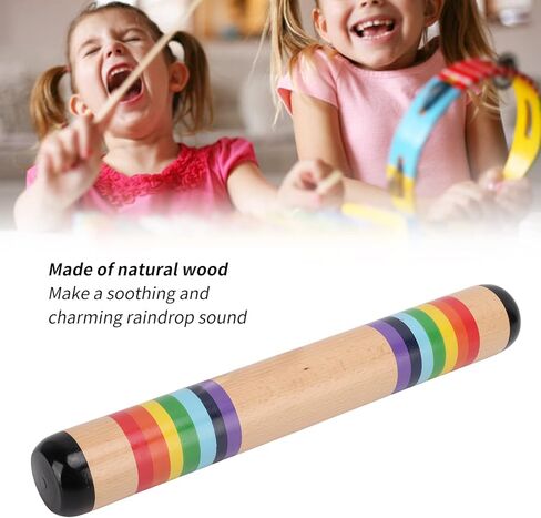 Wooden Rain Stick Maker, Rainfall Rattle Tube Shaker, Orff Percussion Musical Instrument for , Wooden Rainmaker Toy with Raindrop Sound, Beech in Kuwait