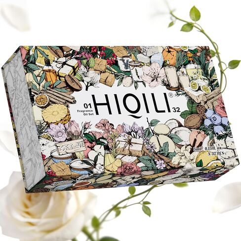 HIQILI Discovery Fragrance Oil Set– 32 Premium Scents for Essential Oils Diffuser, Candle & Soap Making, DIY Perfume, Home Fragrance, Long-Lasting Aromatherapy Gift Set, Tobacco Vanilla (5ML) in Kuwait