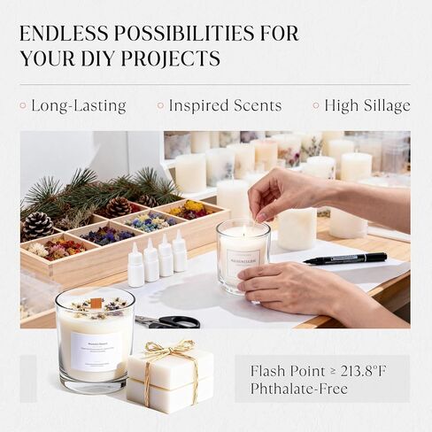 HIQILI Discovery Fragrance Oil Set– 32 Premium Scents for Essential Oils Diffuser, Candle & Soap Making, DIY Perfume, Home Fragrance, Long-Lasting Aromatherapy Gift Set, Tobacco Vanilla (5ML) in Kuwait