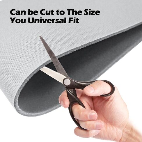 قماش بطانة علوية تلقائية مقاس 96 بوصة طول × 54 بوصة عرض نوع شبكي مع دعامة إسفنجية - تغليف الأنبوب - قماش تنجيد بديل للسقف الداخلي باللون الرمادي للسيارات لشاحنة السيارة وقارب SUV RV وإصلاح المنزل بنفسك in Kuwait