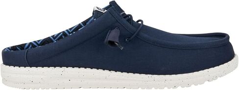 Heydude Wally Slip Stretch Sox Billed Denim/Sargasso Blue Size 11 ، أحذية رجال ، متسكعون للرجال ، مريح وخفيف الوزن in Kuwait