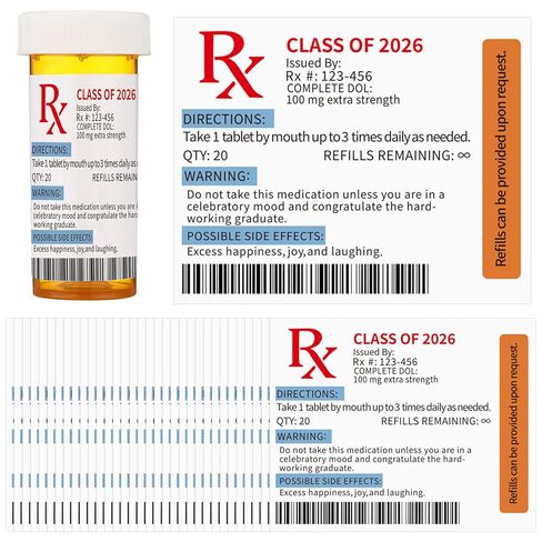 120 Pcs Nurse Graduation Party Favors Medication Pill Bottle Labels Pill Stickers Nursing Graduation Party Supplies Registered BSN RN PharmD Pharmacist for School College Nurses Week Gifts in Kuwait