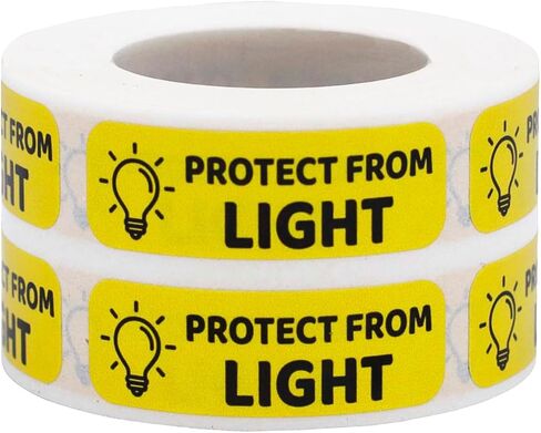 Protect from Light Medical Healthcare Labels, 0.5 x 1.5 Inches in Size, 500 Labels on a Roll in Kuwait