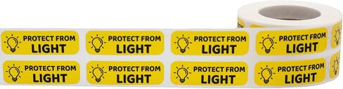 Protect from Light Medical Healthcare Labels, 0.5 x 1.5 Inches in Size, 500 Labels on a Roll in Kuwait