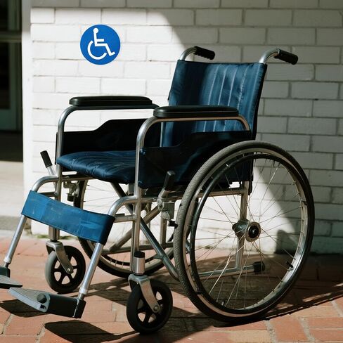 50 pcs Handicap Signs Stickers Decal Symbol, 2 inch Round Convenient Decals, Disabled Wheelchair Sign, Self-Adhesive Sticker for Outdoor Indoor in Kuwait