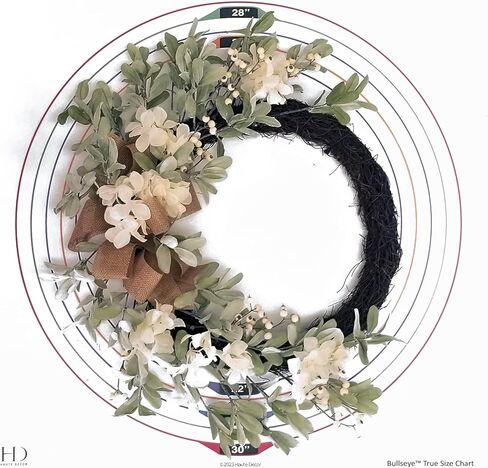 ديكور هوت العنب إكليل إكليل الكليمة مع التوت الأبيض ، قوس الأذن والخيش - إكليل الصيف محايد لديكور الباب الأمامي in Kuwait